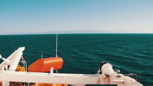 Cargo Ferry Moving on Sea — Stock Video