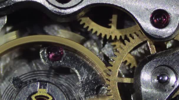 Clock Mechanism Works — Stock Video