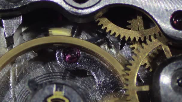 Clock Mechanism Works — Stock Video