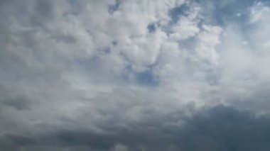 Mavi gökyüzünde hareket eden bulutlar