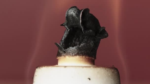 파라오 뱀. 드라이 알코올 을 사용하여 칼시 움 글루 콘 테온 을 가열하는 화학 실험 — 비디오