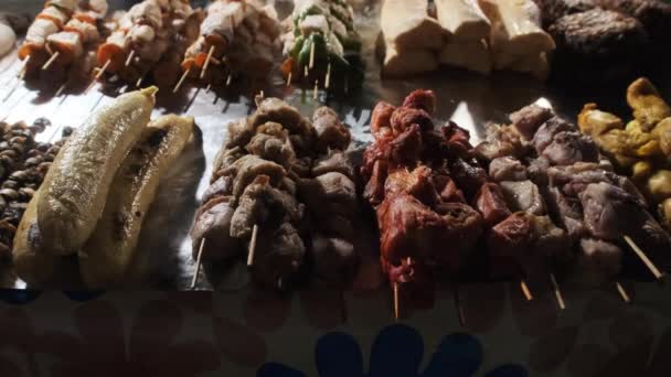 Forodhani Food Stalls, Mercado Tradicional de Alimentos de Zanzíbar, Delicias, Stone Town — Vídeos de Stock