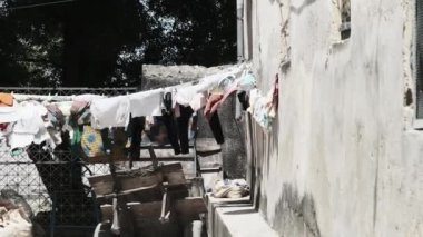 Afrika 'nın Yoksul Kentsel Varoşlarında Çamaşır Kurutma, Taş Şehir, Zanzibar