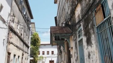 Afrikalı Çocuklar Doğu Afrika 'nın Kirli Kenar mahallelerinde, Taş Şehir, Zanzibar' da oynuyor