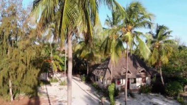 Hava manzaralı Afrika Tropikal Plaj Tatil Köyü, Thatched-Roof Otelleri, Havuzlar, Zanzibar