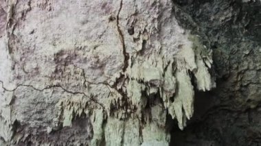 Yeraltı Mağarası ve Kuza Mağarası Tavanından sarkan Stalactite Kaya oluşumları