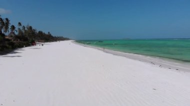 Ocean at Low Tide, Aerial View, Zanzibar, Shallows of Coral Reef, Matemwe Beach