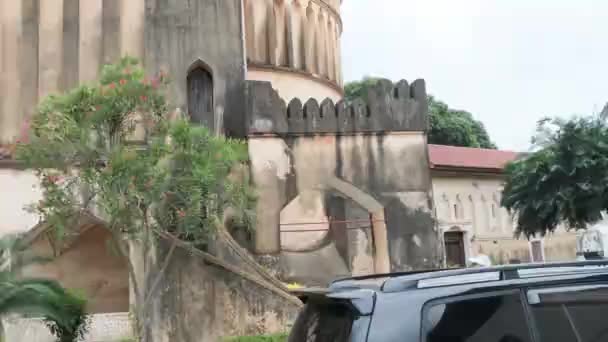 Anglikánská katedrála Kristův kostel, Venkovní pohled, Kamenné město, Zanzibar — Stock video