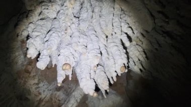 İkiz Mağara Tavanından sarkan Sarkık Kaya oluşumlarıyla Yeraltı Mağarası