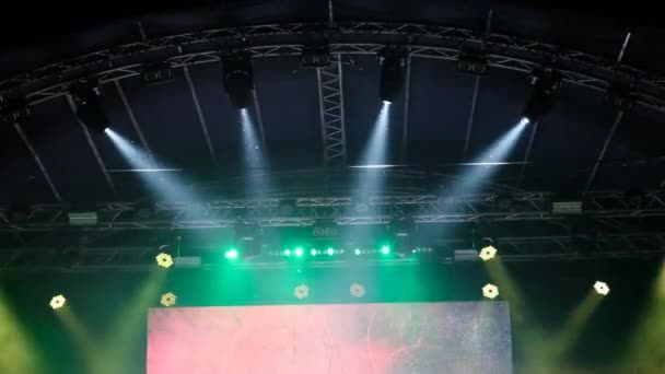 Stage Multi Colored Lighting, Light Show na Koncercie, Efekty Oświetleniowe — Wideo stockowe