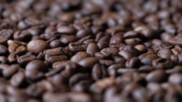 Ziarna kawy obracają się powoli — Wideo stockowe
