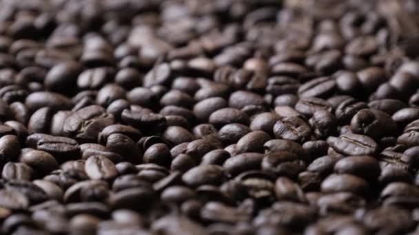 I chicchi di caffè ruotano lentamente — Video Stock