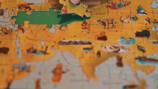 Puzzle mapa — Vídeos de Stock