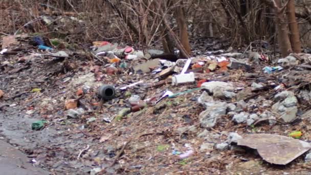 Basura en la calle — Vídeos de Stock