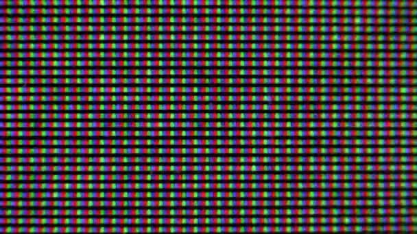 Lampeggiante digitale TV Pixel schermo Macro — Video Stock