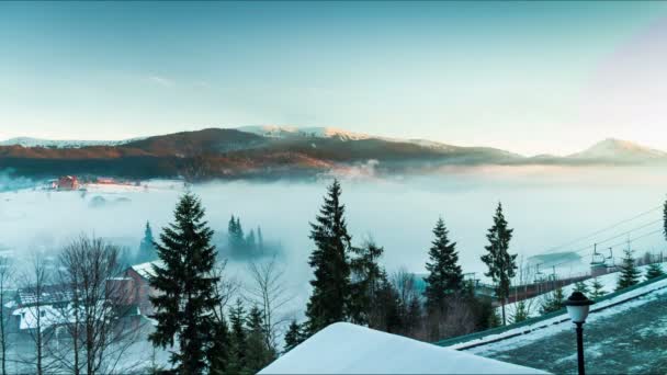 高山上的雾 — 图库视频影像