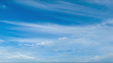 Mavi gökyüzünde hareket eden bulutlar.