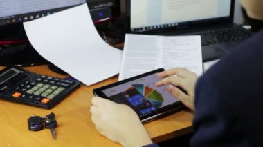 Ofiste çalışan iş kadını.