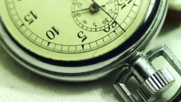 Reloj cronómetro de línea Vintage . — Vídeo de stock