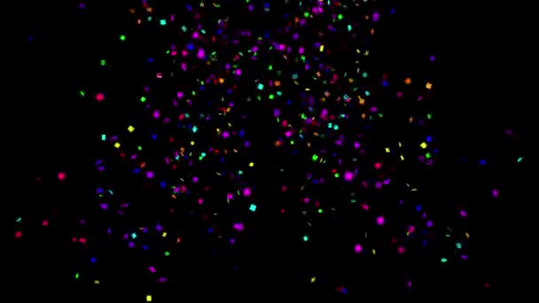 サイドトップからのConfetti あなたのビデオパーティーや他の人のために 編集が簡単です — ストック動画