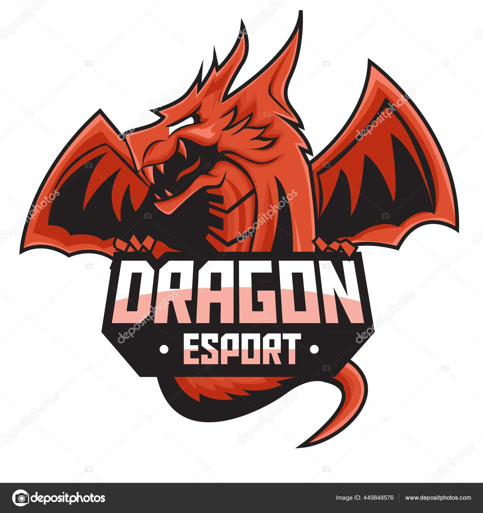 Illustration Vector Graphic Red Dragon Perfect Esport Gaming Logo Twitch Vector Image By C Marciano Graphic Vector Stock