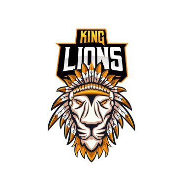 Aslan Kral 'ın İllüstrasyon Vektörü Grafiği. Oyun, tişört / giysi, ürün vs. için mükemmel