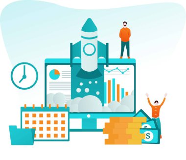 Kariyer geliştirmenin çizim vektörü grafiği. Şirket web sitesi, ui tasarımı, dijital pankart vs. için uygun