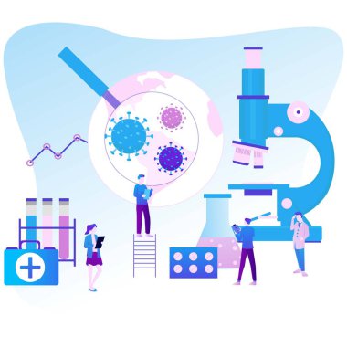 COVID-19 'un İmaj Vektörü Grafiği. Web, mobil uygulamalar, kampanya tasarımı vs. için uygun