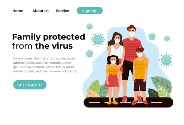Σύγχρονη Έννοια Επίπεδη Σχεδίαση Εικονογράφηση Του Virus Protection Landing Page — Διανυσματικό Αρχείο