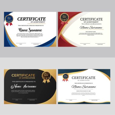 Takdir Sertifikası Şablonu. Moda Geometrik Tasarım