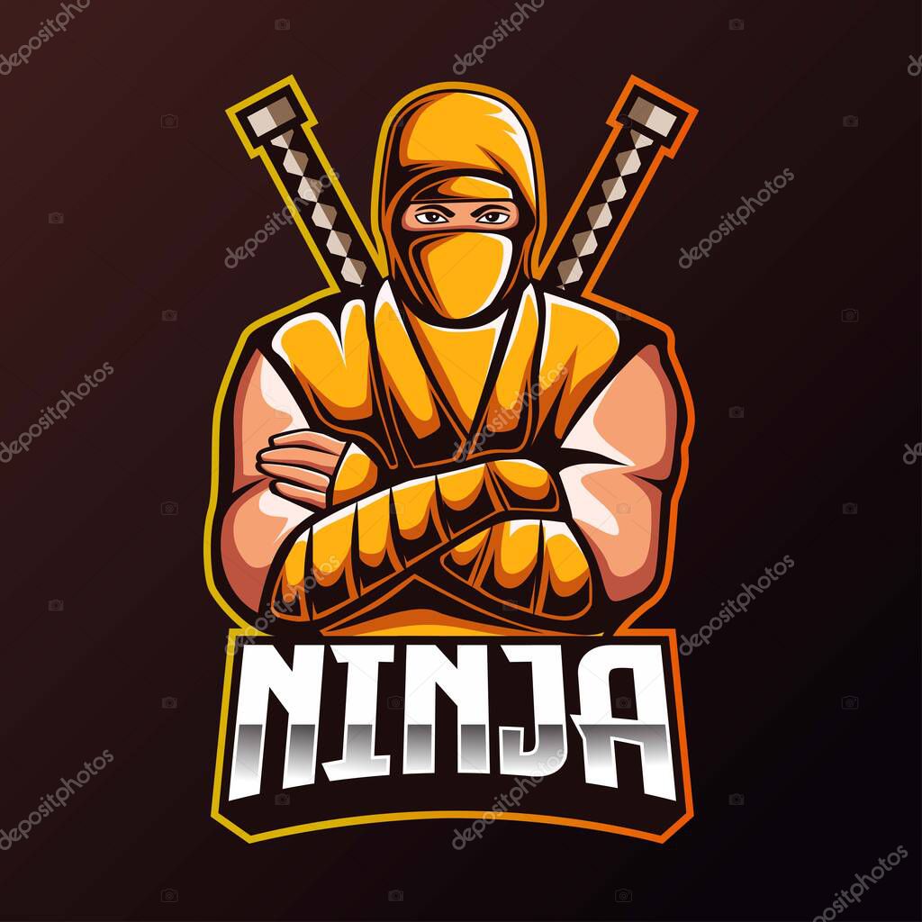 Ninja esport logo mascot design
