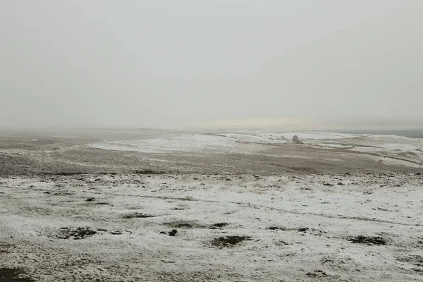Snow Covered Landscape Moors Durham Spring — Stock Photo, Image
