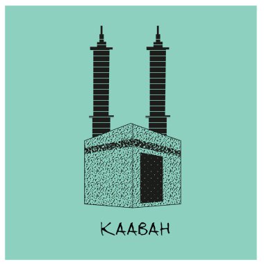 Ramazan Kareem İslami arkaplan şablonu tasarımı kağıt kesimi tasarımı ve kabaah alharam cami bulut tasarım vektörü üzerinde