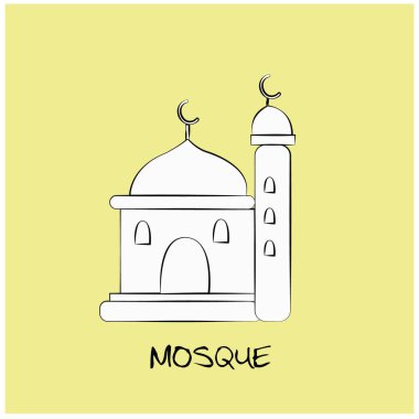 Ramazan Kareem İslami arkaplan şablonu tasarımı kağıt kesimi tasarımı ve kabaah alharam cami bulut tasarım vektörü üzerinde