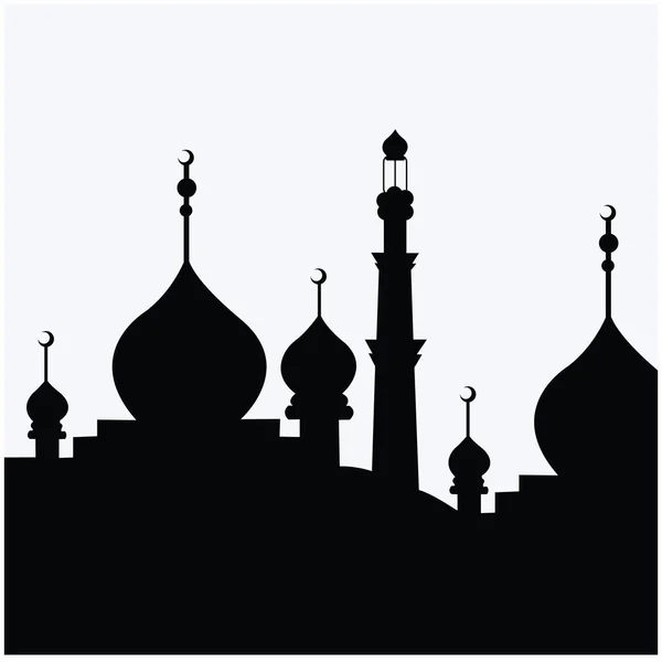 Дизайн Ісламського Фонового Шаблону Дизайном Паперу Мечеттю Альхарам Векторі Хмарного — стоковий вектор