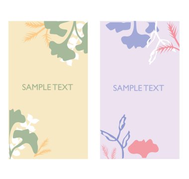 Sosyal medya hikayelerinin vektör kümesi şablonlar, arkaplanlar tasarlıyor 