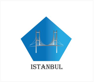 İstanbul Boğazı Köprü Vektör illüstrasyonu