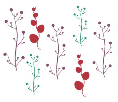 Botanik vektör çizimi. Logotunuz ve kimliğiniz için grafik tasarım ögeleri
