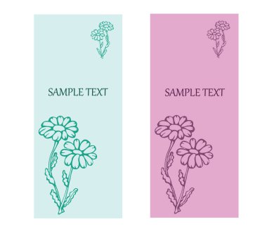 Çiçek tasarımı vektör illüstrasyon yer imi