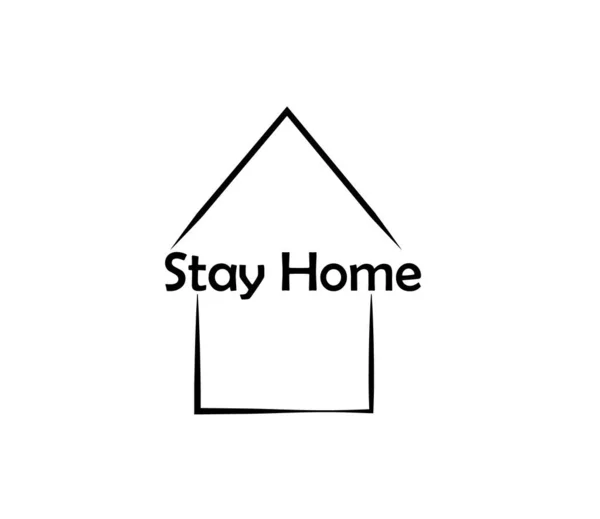 Home Icon Design Blijf Thuis Ontwerp Sjablonen — Stockvector