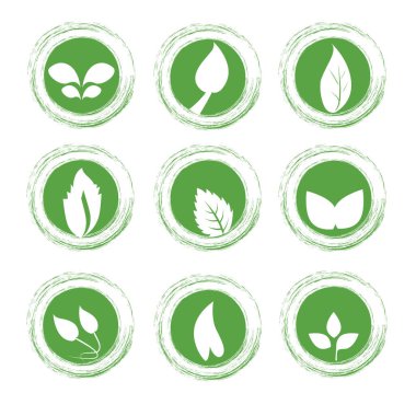 Yaprak sembolü vektör illüstrasyonu