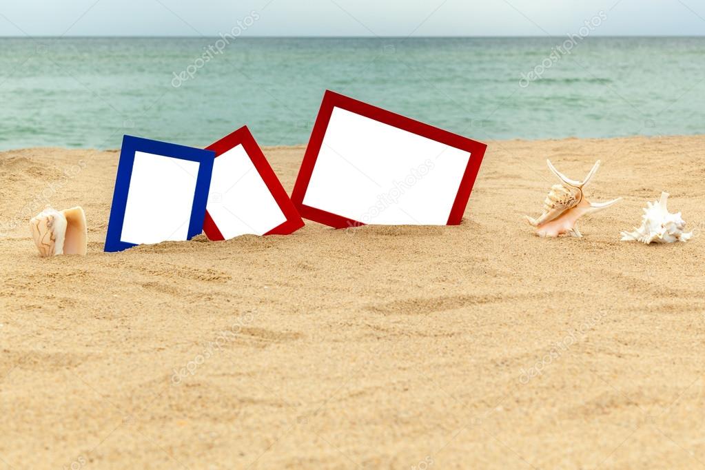 Photo Frame On The Beach Photography On The Beach Sea Shells Stock Photo Image By C Oleg 0 82782900