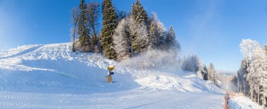 kar ve ağaçlar inii kış h çalıştıran resort kar silah Kayak