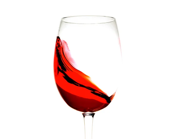 Wein im Glas Nahaufnahme, Makro, Welle von Wein, Spritzer, Spritzer, Blasen, Textur — Stockfoto