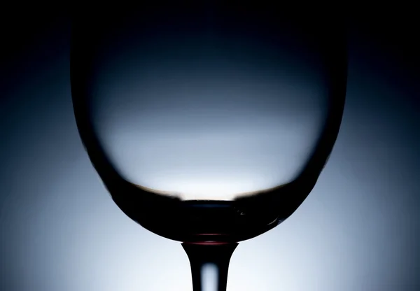 Σιλουέτα ενός κενού γυαλιού κρασιού — Φωτογραφία Αρχείου