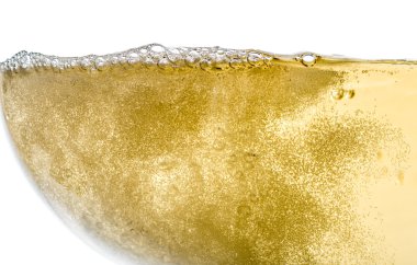Şarap cam portre, makro, şarap, sıçramasına, sıçrama, kabarcık, doku, fizz, üzerinde beyaz izole dalgası 