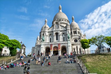 Paris, Fransa - 26 Mayıs 2015. Sacre Coeur Bazilikası Paris.
