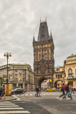 Çek Cumhuriyeti, Prag. 20 Ağustos 2015. Prag'da toz Kulesi