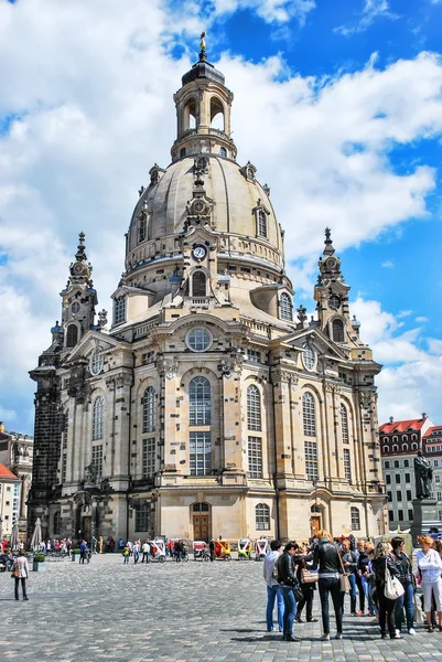 Dresden, deutschland. 13.05.2014: Frauenkirche - die Frauenkirche in Dresden — Stockfoto