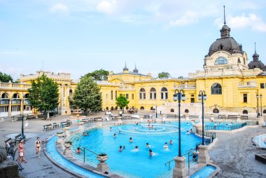Budapeşte, Macaristan. 10 Nisan 2014: Szechenyi banyoları Budapeşte '.